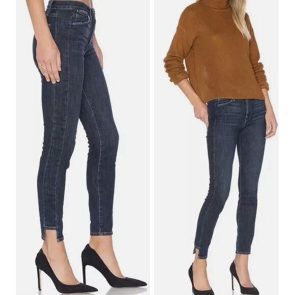 FRAME Le High Skinny Side Step Ankle Crop Jeans LHSKSS133 Harway Women's‎ 24 - Picture 1 of 12